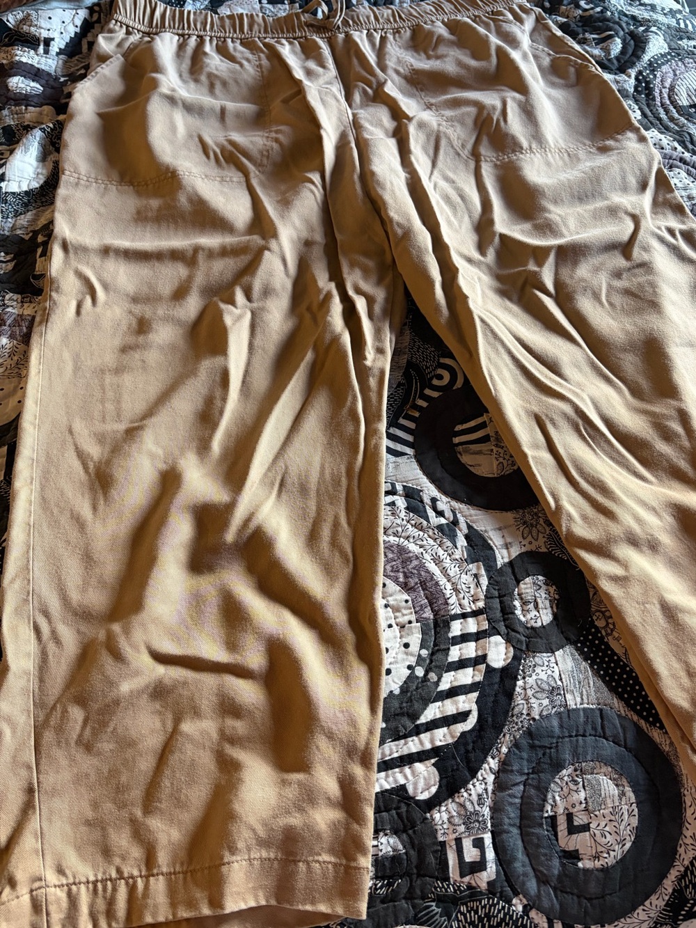croft & barrow Tan Elastic Waist Pull-On Pants Sz 1X